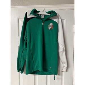 2007 Adidas Mexico Football Jacket Soccer Sweatshirt Train Track Mens Size Small